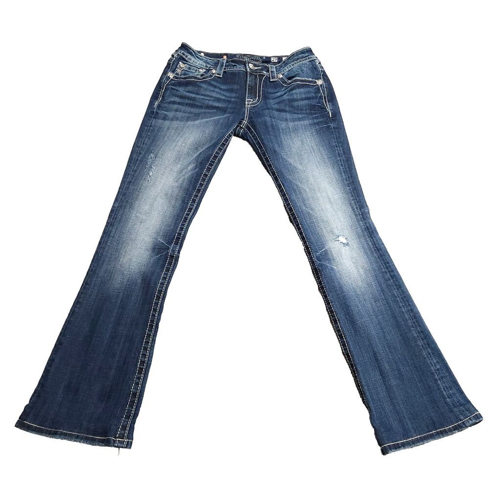 Miss Me Jeans Women Size 29 Signature Boot Cut JP8519B Denim Bling